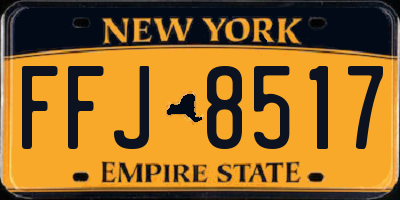 NY license plate FFJ8517