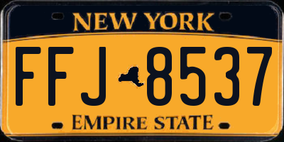 NY license plate FFJ8537