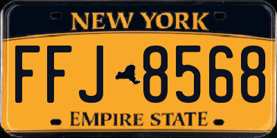 NY license plate FFJ8568