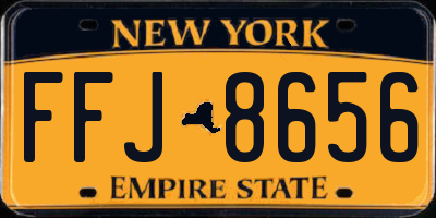 NY license plate FFJ8656