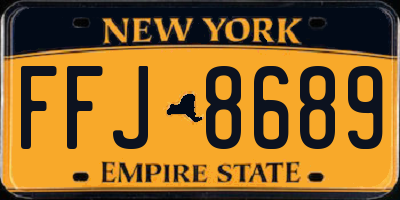 NY license plate FFJ8689