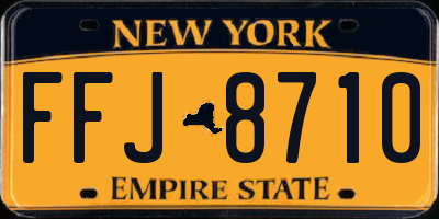 NY license plate FFJ8710