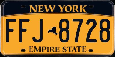 NY license plate FFJ8728