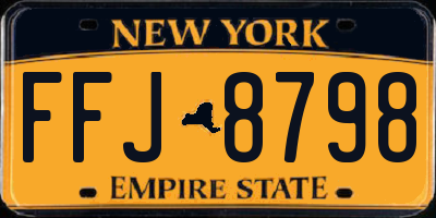 NY license plate FFJ8798