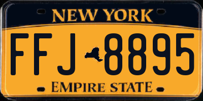 NY license plate FFJ8895