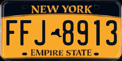 NY license plate FFJ8913