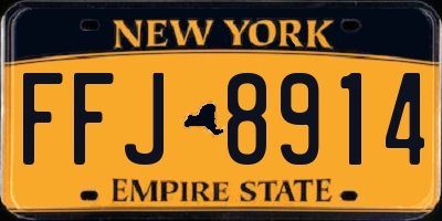 NY license plate FFJ8914