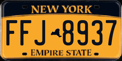NY license plate FFJ8937