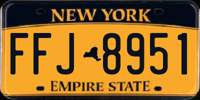 NY license plate FFJ8951
