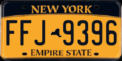 NY license plate FFJ9396
