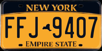 NY license plate FFJ9407