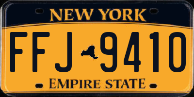 NY license plate FFJ9410