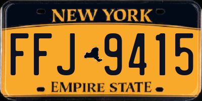 NY license plate FFJ9415