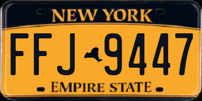 NY license plate FFJ9447