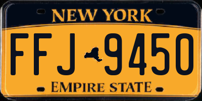 NY license plate FFJ9450