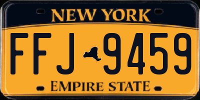 NY license plate FFJ9459