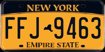 NY license plate FFJ9463