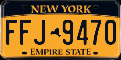 NY license plate FFJ9470