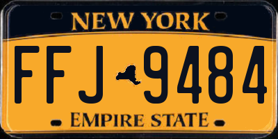 NY license plate FFJ9484