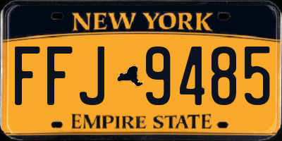 NY license plate FFJ9485