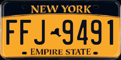 NY license plate FFJ9491