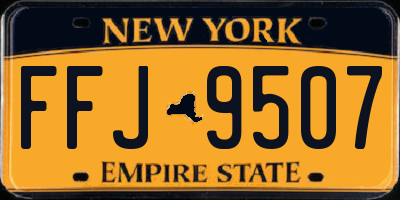 NY license plate FFJ9507
