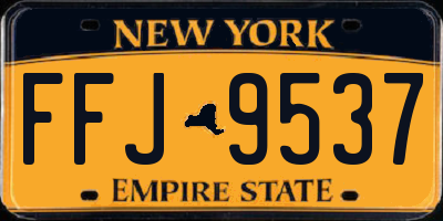 NY license plate FFJ9537