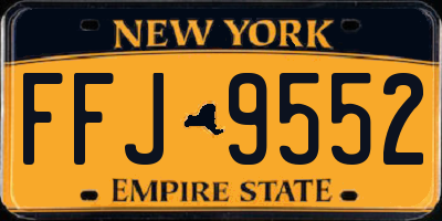 NY license plate FFJ9552