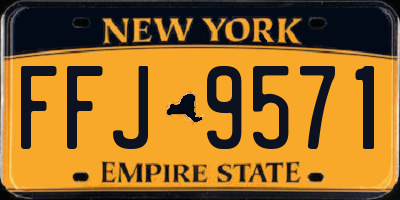 NY license plate FFJ9571