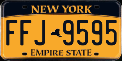 NY license plate FFJ9595