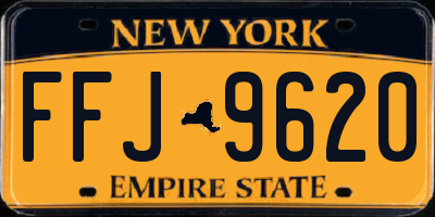 NY license plate FFJ9620