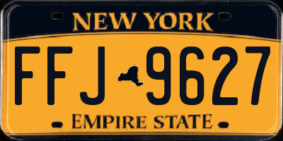 NY license plate FFJ9627
