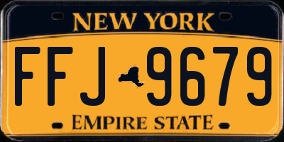 NY license plate FFJ9679