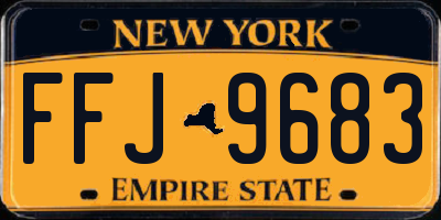 NY license plate FFJ9683