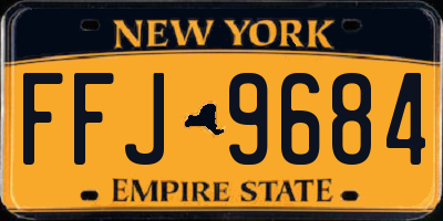 NY license plate FFJ9684