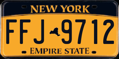 NY license plate FFJ9712