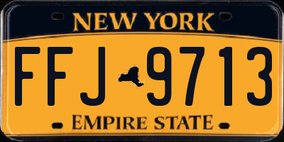 NY license plate FFJ9713