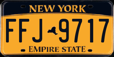 NY license plate FFJ9717