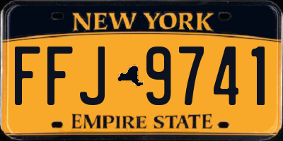 NY license plate FFJ9741