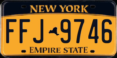 NY license plate FFJ9746