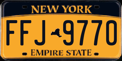NY license plate FFJ9770