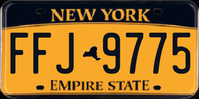 NY license plate FFJ9775
