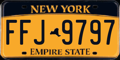 NY license plate FFJ9797