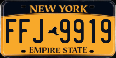 NY license plate FFJ9919