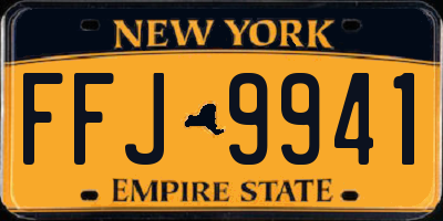 NY license plate FFJ9941