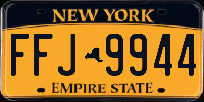 NY license plate FFJ9944