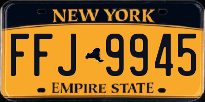 NY license plate FFJ9945