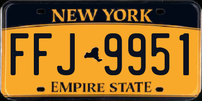 NY license plate FFJ9951