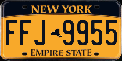 NY license plate FFJ9955