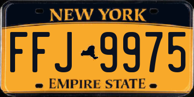 NY license plate FFJ9975